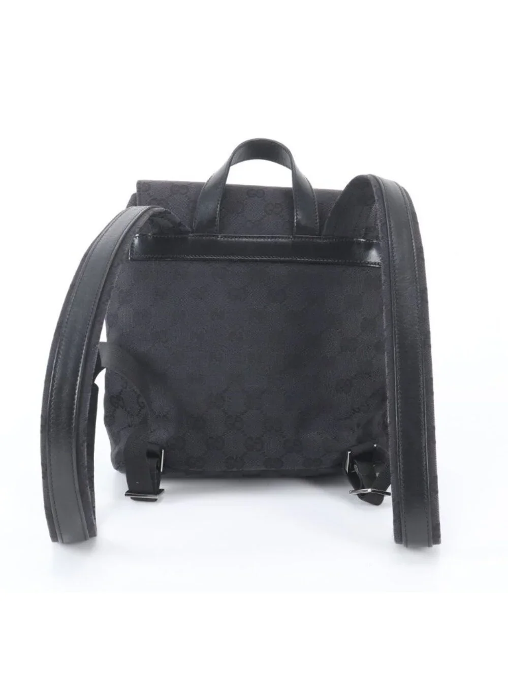 Gucci GG Canvas Leather Backpack Black
